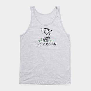 No Disassemble - primitive - transparent Tank Top